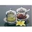 Jam Jar Acrylic Clear Salt Sugar Kitchen Storage Container Seasoning Jar Plastic Caster image