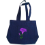 Jeans Fabric Tote Bag With Zipper And Pocket image