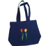 Jeans Fabric Tote Bag With Zipper And Pocket image
