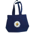 Jeans Fabric Tote Bag With Zipper And Pocket image