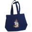 Jeans Fabric Tote Bag With Zipper And Pocket image
