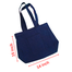 Jeans Fabric Tote Bag With Zipper And Pocket image