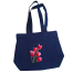 Jeans Fabric Tote Bag With Zipper And Pocket image