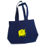 Jeans Fabric Tote Bag With Zipper And Pocket image