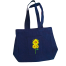 Jeans Fabric Tote Bag With Zipper And Pocket image