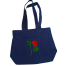 Jeans Fabric Tote Bag With Zipper and Pocket image