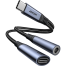 Joyroom SY-C02 Audio-Transfer Series 2-in-1 Audio Adapter (Type-C to 3.5mm Plus Type-C)-Black image
