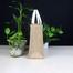 Jute Shopping Bag Natural And Black 10x10x4 Inch image