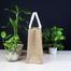 Jute Shopping Bag Natural And Red 10x10x4 Inch image