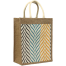 Jute Shopping Bag Natural And White 10x12 Inch image