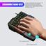 K7 One-handed Game Keyboard Wired Keyboard Streaming Color RGB light Ergonomic Hand Rest Keyboard Black image