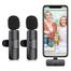 K9 Type C Duel Wireless Lavalier Microphone Noise Reduction Outdoor Live Broadcast USB Lavalier Microphone For Mobile Phone image