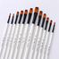 Keep Smiling Artist Angle Paint Brush Set Suitable for Water and Acrylic and Oil Color paint - 12 Pcs image