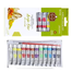 Keep Smiling Artists Acrylic's Color 12x12ml 13 Pcs Mix Brush 1 Set Artists Round Color Platte 1 Pcs image