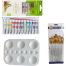 Keep Smiling Artists Acrylic's Color 6x12ml Keep Smiling Keep Smiling 13 Pcs Mix Brush 1 Set Artists Round Color Platte 1 Pcs image