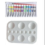 Keep Smiling Artists Acrylic's Color 6x12ml Keep Smiling Keep Smiling 13 Pcs Mix Brush 1 Set Artists Round Color Platte 1 Pcs image