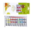 Keep Smiling Combo Artists Acrylic's Color 12x12 ml Keep Smiling 7 Pcs Mix Brush 1set Artists Round Color Platte1 Pcs image