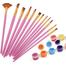 Keep Smiling Mix pink colour Brush Set for Artists, 12 Pcs image