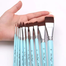 Keep Smiling Paint Brush Set Nylon Hair Artist Paint Brushes Wooden Handle Paintbrush - 12 pcs image