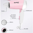 Kemei KM6831 Cool And Hot Foldable Electric Hair Dryer For Women image