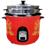 Kiam Rice Cooker Double Pot One SS and One Nonstick Full Body Without Joint Straight Shape With Glass Lid-2.8ltr image