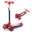 Kick Scooter For Kids 3 Wheels Deluxe Folding Aluminum 3 Adjustable Height Glider With LED Light Up Wheels Body Balance Scooter image
