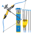 Kids Bow and Arrows Archery Set Toy with 3 Suction Cup Arrow -225393772 image