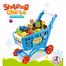 Kids Children Shopping Cart Toy Trolley Pretend Play Set Toy With 80 Pieces with Fruits, Vegetable, Grocery Items image