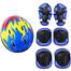 Kids Cycling Protective Gear Bike Helmet Knee Wrist Elbow Guard Roller 7pcs Set - Blue image