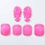 Kids Cycling Protective Gear Bike Helmet Knee Wrist Elbow Guard Roller 7pcs Set - Pink image