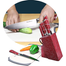 Kitchen Knife Set, Stainless Steel 8Pcs Knives Set With Block Hollow Handle for Chef Knife image