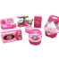 Kitchen and Household Utility 8 Pcs Toy Set for Kids Working Household Appliances (Microwave Oven, JMG, Refrigerator ) Toy for Girls image