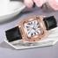 Korean Version Of Fashion Square Diamond Ladies Belt Watch image