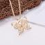 Korean Version Of New Fashion Cat Eye Stone Hollow Butterfly Necklace image