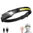 LED COB Head-light USB Rechargeable Head-lamp IPX6 Waterproof Light Head-lamp image