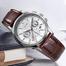 LIGE Mens quartz casual watch choronograph watch waterproof best leather watch image