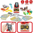 LONGMIRE 48 Piece Kids Toys Pretend Role Play Electronic Toy with Shopping Cart and Sound Effects Supermarket Kit for Kids image