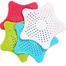 Licogel Drain Strainer Rubber Starfish 4PCS Stable Solid Color Flexible Soft Professional Hair Catcher Sink Strainer Trapper Clog Bathroom Bathtub image