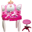 Little Princess Mirror Dressing Table Up With Music Sound And Light Glamour Beauty Makeup Pretend Role Play Set Toy For Kids image