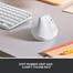 Logitech Lift Vertical Ergonomic Mouse Pale Grey image