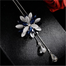 Long Sweater Flower-shaped Necklace With Tassels image