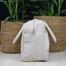 Lunch Carry Bag Jute Cotton Fabric Natural 10x9x5.5 Inch image