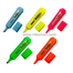 Luxor Fluorescent Highlighter 5Mixed Color image