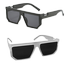 Luxury Men Flat Top Square Sunglasses Classic High Quality Punk Custom Sunglasses image