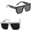 Luxury Men Flat Top Square Sunglasses Classic High Quality Punk Custom Sunglasses image