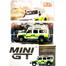MINI GT 1:64 Die Cast # 159 – Mijo Exclusive – LAND ROVER DEFENDER 110 – BRITISH RED CROSS SEARCH image