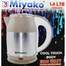 MIYAKO MJK-805HC Electric Kettle 1.8L Silver and Coffee image