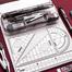 M And G Maths Set Geometry Set Exam Stationery- Math Kit Drawing Compass and Protractor Set, Pencil with Lead Refills, Eraser, Rulers for School Educational Supplies 7 Pcs image