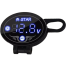 M-Star Waterproof LED Night Vision Motorcycle Volt Meter 9V To 24V Blue Display - 1 Piece image