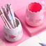 M ‍and G Cherry Blossoms Egg Pen Holder Pink Creative Storage Pencil Case Office Desk Pen Organizer Stationery Gifts for Students image